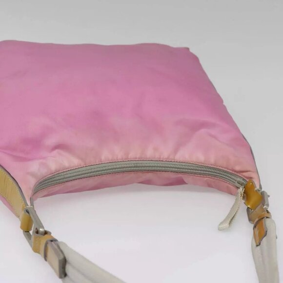 PRADA Shoulder Bag Nylon Pink Silver Auth 90242 - Picture 8 of 16